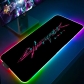 Eco-friendly Cyberpunk 2077 Glowing RGB LED Mouse Pad 4mm Thickness for Gaming Keyboard USB Anti-slip Rubber Base Desk Mat